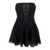 CHARO RUIZ 'Zannick' Mini Black Dress with Flower Lace Embroidery Woman BLACK
