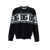 Dolce & Gabbana Black Crewneck Sweater with DG Motif in Wool Blend Man BLACK