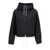 Jil Sander Black Crop Padded Jacket With Drawstring In Polyamide And Silk Woman Black