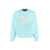 Palm Angels PALM ANGELS EMBROIDERED COTTON SWEATSHIRT BLUE