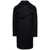 DSQUARED2 Black Coat with Double-breasted Fastening and Branded Buttons in Wool Man BLACK