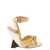POLLINI Gold-Tone Wedge with Knot Detail in Laminated Fabric Woman GREY