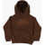 Nike Solid Color Hoodie With Patch Pocket Brown