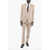 CORNELIANI Herringbone Academy Wool Blend Suit Beige