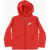 Nike Fleeced Cotton Sweatshirt With Hood And Zip Closure Red