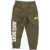 Nike Fleeced-Cotton Blend Joggers With Printed Logo Green