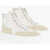 Maison Margiela Mm6 Suede And Cotton High-Top Sneakers With Platform 5Cm Beige