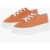 Maison Margiela Mm6 Suede Low-Top Sneakers With Contrast Platform 5,5Cm Orange