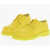 Maison Margiela Mm6 Solid Color Leather Derby Shoes Yellow