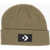 Converse Solid Color Beanie With Contrasting Logo Patch Brown