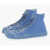 Maison Margiela Mm22 Paint Effect Canvas Tabi High-Top Sneakers Blue