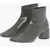 Maison Margiela Mm6 Solid Color Ankle Boots With Zip Closure Heel 5.5Cm Green