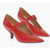 Maison Margiela Mm22 Leather Mary Jane Pumps Heel 7Cm Red