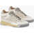 Maison Margiela Mm22 Snake-Effect Leather High Top Sneakers With Vintage-Eff Beige