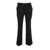 PLAIN Black 'Cady' Low Waist Flared Pants in Stretch Fabric Woman BLACK