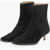 Maison Margiela Mm6 Suede Ankle Boot With Spool Heel 5Cm Black