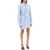 Off-White Striped-Poplin Mini Shirt Dress LIGHT BLUE
