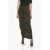 N°21 Silk Blend Asymmetric Skirt With Drawstring Green