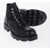 Diesel Leather D-Hammer Combat Boot With Track Sole Black
