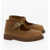 Maison Margiela Mm22 Suede Closed Mary Jane Loafers With Cut-Out Details And Brown