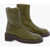 Maison Margiela Mm6 Leather Booties With Zip Closure Heel 5.5Cm Green