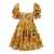 AGUA BY AGUA BENDITA Yellow 'Alaria Habitat' Mini Dress In Cotton Woman MULTICOLOR