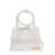 JACQUEMUS 'Le Chiquito Noeud' White Crossbody Bag with Logo Detail in Leather Woman WHITE