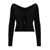 JACQUEMUS 'La Maille Pralu Longue' Black Ribbed Cardigan with Logo Charm Woman BLACK