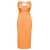 JACQUEMUS Orange Midi Dress La Robe Bikini In Cotton Blend Woman ORANGE