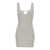 JACQUEMUS 'La Mini Robe Sierra' Mini White Dress with Cut-Out and Logo in Ribbed Viscose Blend Woman WHITE