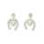 Magda Butrym Silver Colored Earrings With Pendant And Rhinestones In Brass Woman GREY