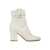 Sergio Rossi Sergio Rossi Buckled Leather Ankle Boots White