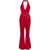 Moschino MOSCHINO JUMPSUIT WITH HALTER NECK AND PADLOCK DETAIL RED
