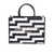 Jimmy Choo Jimmy Choo Shopping Bag In Cotton Canvas And Leather BLACK/WHITE