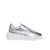 Philippe Model PHILIPPE MODEL LAMINATED LEATHER SNEAKERS SILVER
