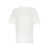 Jil Sander White Back Print Short-Sleeved T-Shirt in Cotton Man Paired with a Lime Yellow Long-Sleeved Sheer T-Shirt in Technical Fabric Man WHITE