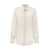 Brunello Cucinelli BRUNELLO CUCINELLI Sparkling Stripe cotton-silk poplin shirt with necklace WHITE