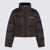 Palm Angels PALM ANGELS BLACK AND WHITE PUFFER CROP TRACK DOWN JACKET BLACK