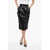 Maison Margiela Mm1 Draped Pencil Skirt With Rear Slit Black