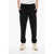 Kenzo Brushed Cotton Crest Logo Sweatpants With Cuffs Black