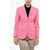 Palm Angels Single Breasted Miami Blazer With Flap Pockets Pink