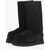 Maison Margiela Mm6 Suede Boots With Faux Fur Inner Black