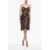 Maison Margiela Mm1 Draped Tulip Dress With Bow Brown
