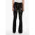 Versace Velvet Flared Pants With Zebra Pattern Black