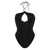 OSEREE OSÉREE LUMIERE RING MAILLOT ONE-PIECE SWIMSUIT BLACK