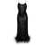 OSEREE OSÉREE LONG DRESS WITH SEQUINS BLACK