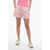 Moncler Monogram Nylon Shorts With Drawstring Pink