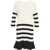 Twin-set Simona Barbieri Knitted dress with striped pattern White