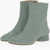 Maison Margiela Mm22 Solid Color Saffiano Leather Tabi Ankle Boots Green