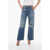Stella McCartney Cropped Straight Fit Denims With Side Zips 26Cm Blue